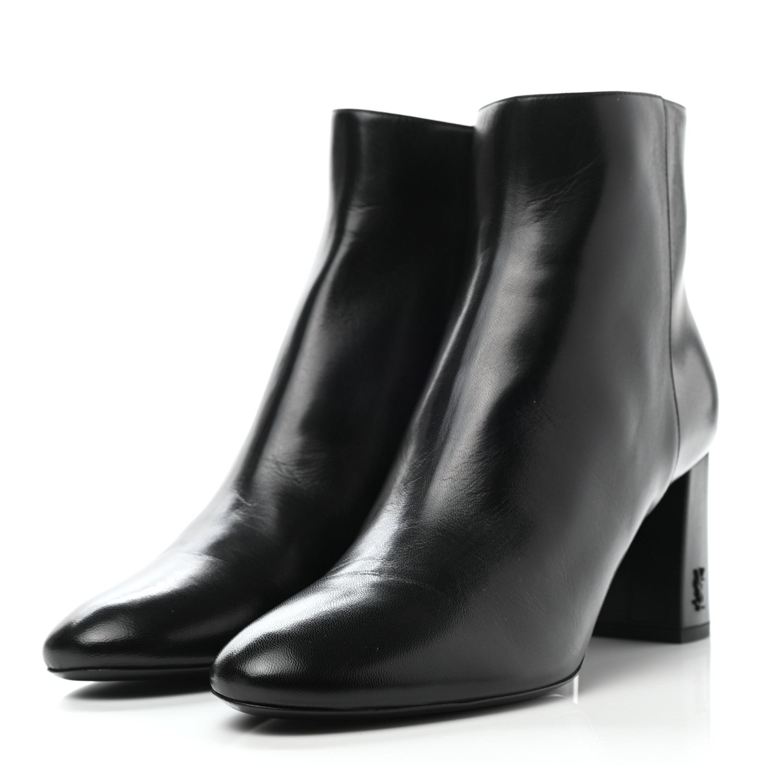 Saint Laurent Nappa Vendome Loulou Ankle Zip Boots 39.5 Black 3 of 9
