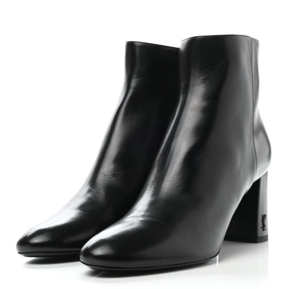 Saint Laurent Nappa Vendome Loulou Ankle Zip Boots 39.5 Black 3 of 9