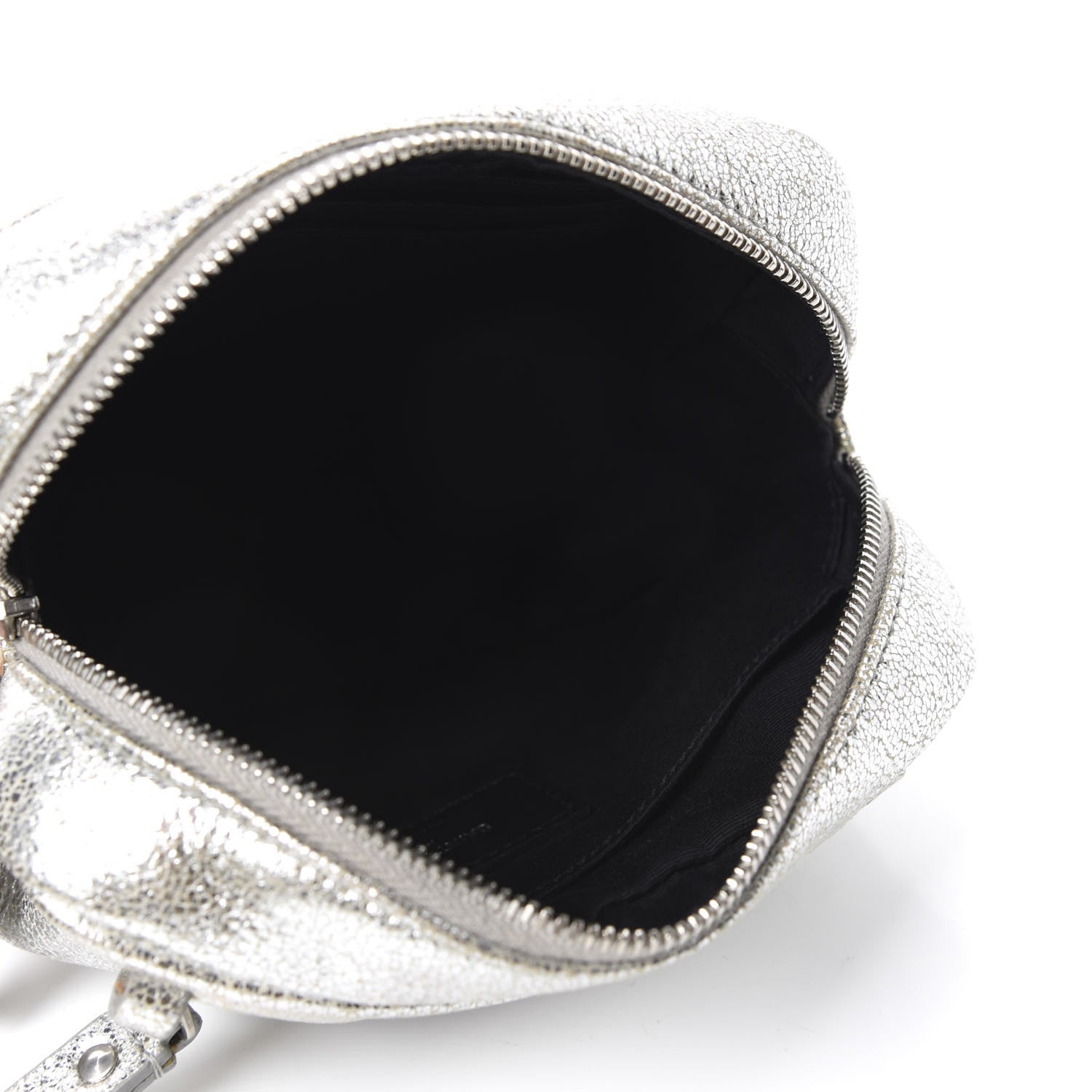 Saint Laurent Metallic Lambskin Monogram Lou Belt Bag Argento 5 of 10