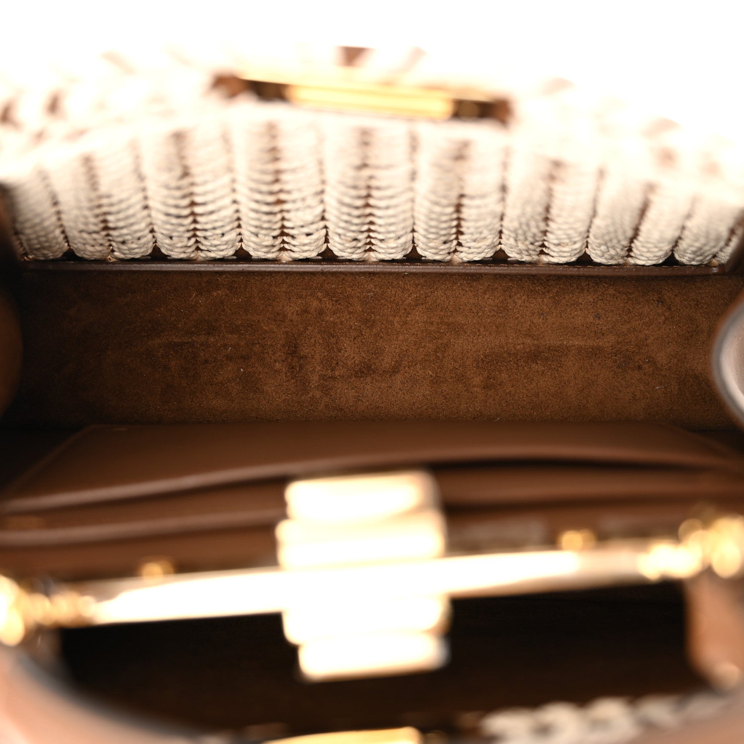 Fendi Calfskin Cord Small Peekaboo I SEE U Satchel Gianduia Multicolor 5 of 11