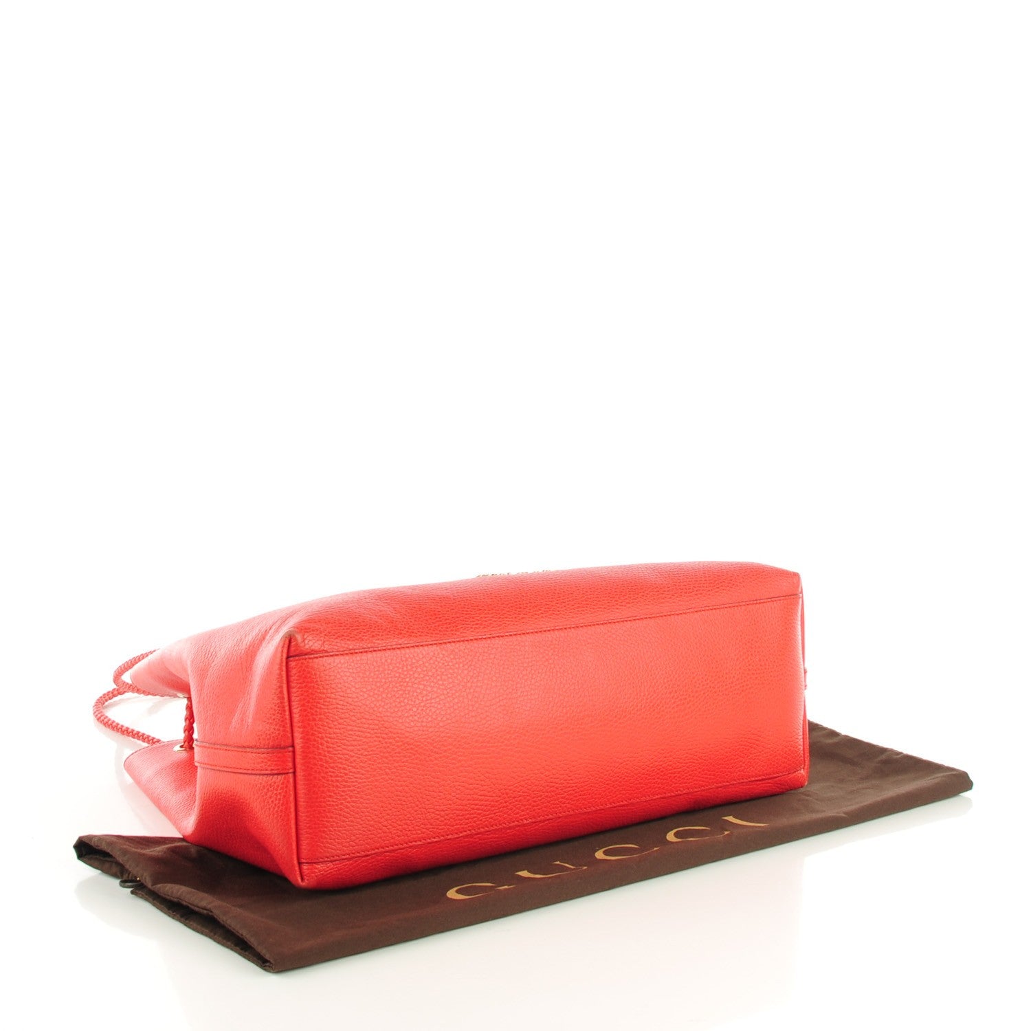 Gucci Calfskin Large Gifford Braided Handle Tote Red 4 of 7