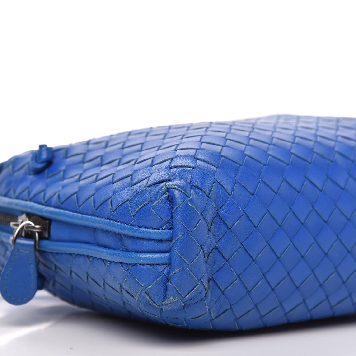 Bottega Veneta Nappa Intrecciato Nodini Crossbody Messenger Signal Blue 6 of 9
