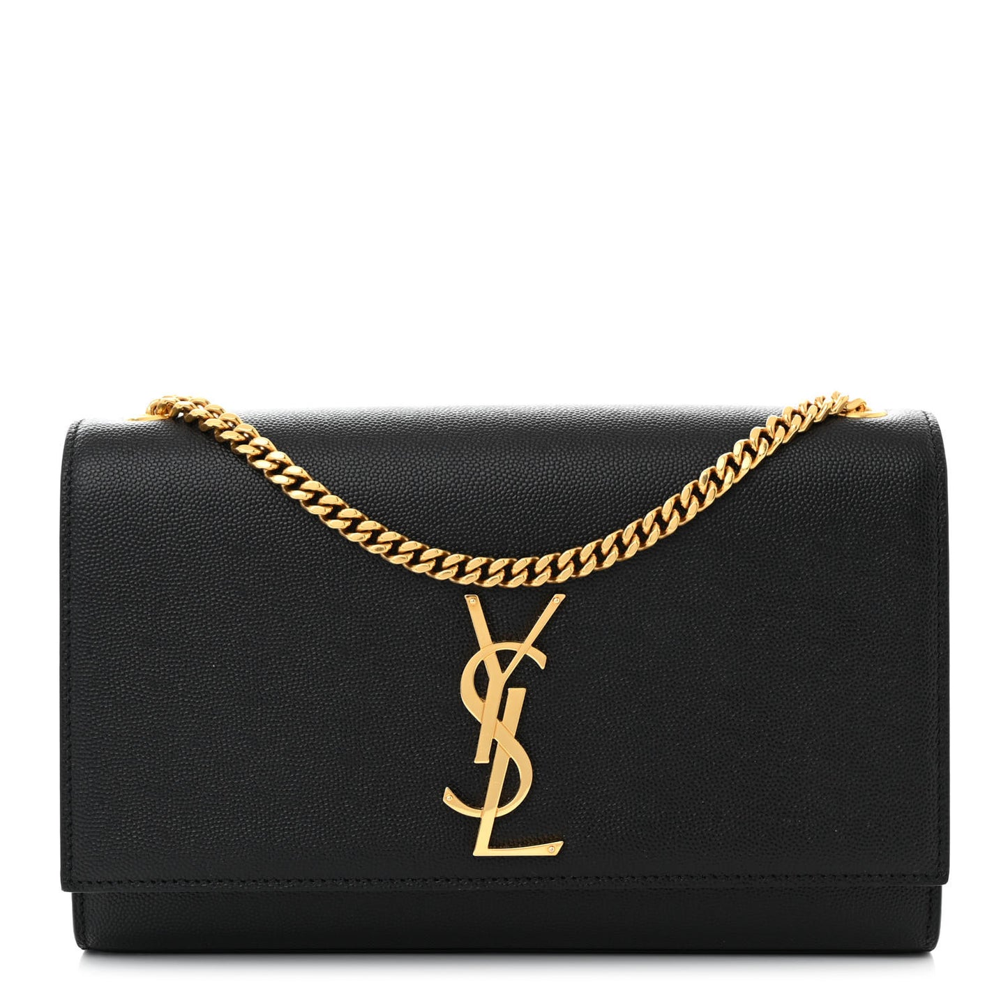 Grain De Poudre Medium Classic Monogram Kate Satchel Black