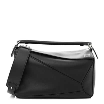 Loewe Calfskin Medium Puzzle Bag Black 1 of 10