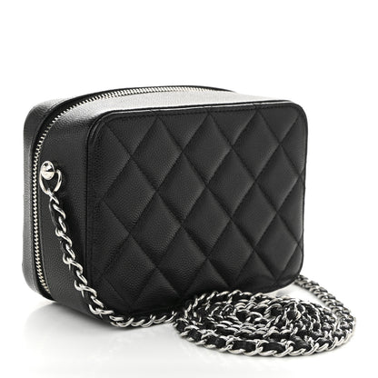 Chanel Caviar Quilted CC Vanity Case With Chain Black 3 of 10