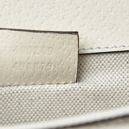 Gucci Textured Calfskin Crystal Small Dionysus Shoulder Bag Mystic White 7 of 8