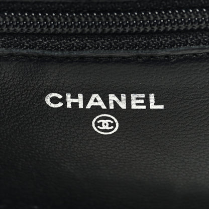 Chanel Lambskin Quilted Wallet On Chain WOC Black 6 of 9