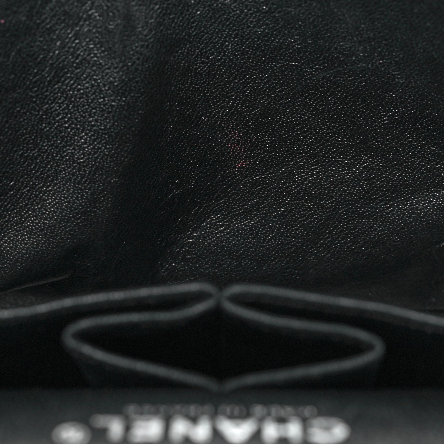 Patent Quilted Medium Double Flap Black