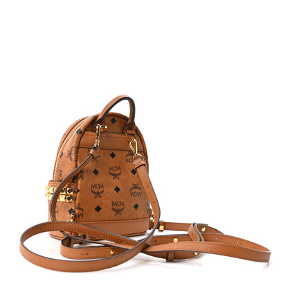 MCM Visetos Side Stud X-Mini Stark Backpack Cognac 2 of 9