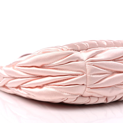 Miu Miu Satin Matelasse Wander Hobo Alabaster Pink 8 of 11