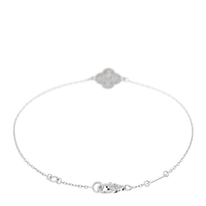 Van Cleef & Arpels 18K White Gold Diamond Sweet Alhambra Bracelet 2 of 3