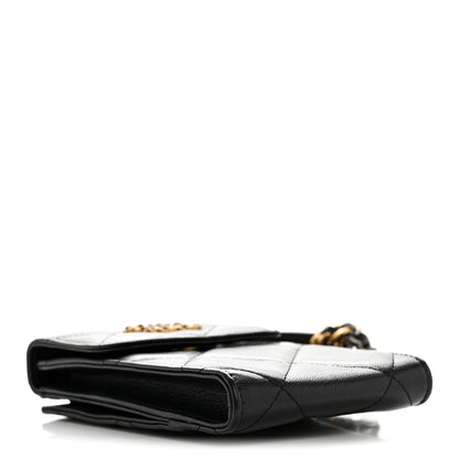 Chanel Lambskin Quilted Chanel 19 Phone Holder With Chain Black 4 of 14