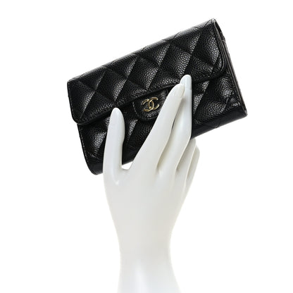 Chanel Caviar Quilted Medium Flap Wallet Black 2 of 8