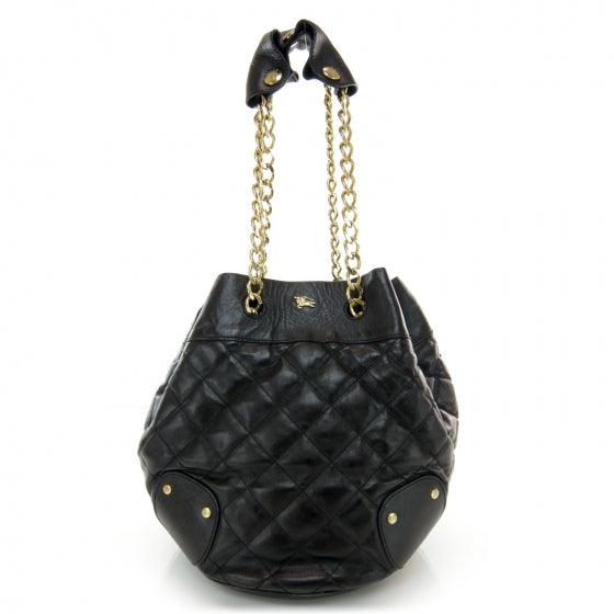 Burberry Leather Quilted Shoulder Bag Black 1 of 10