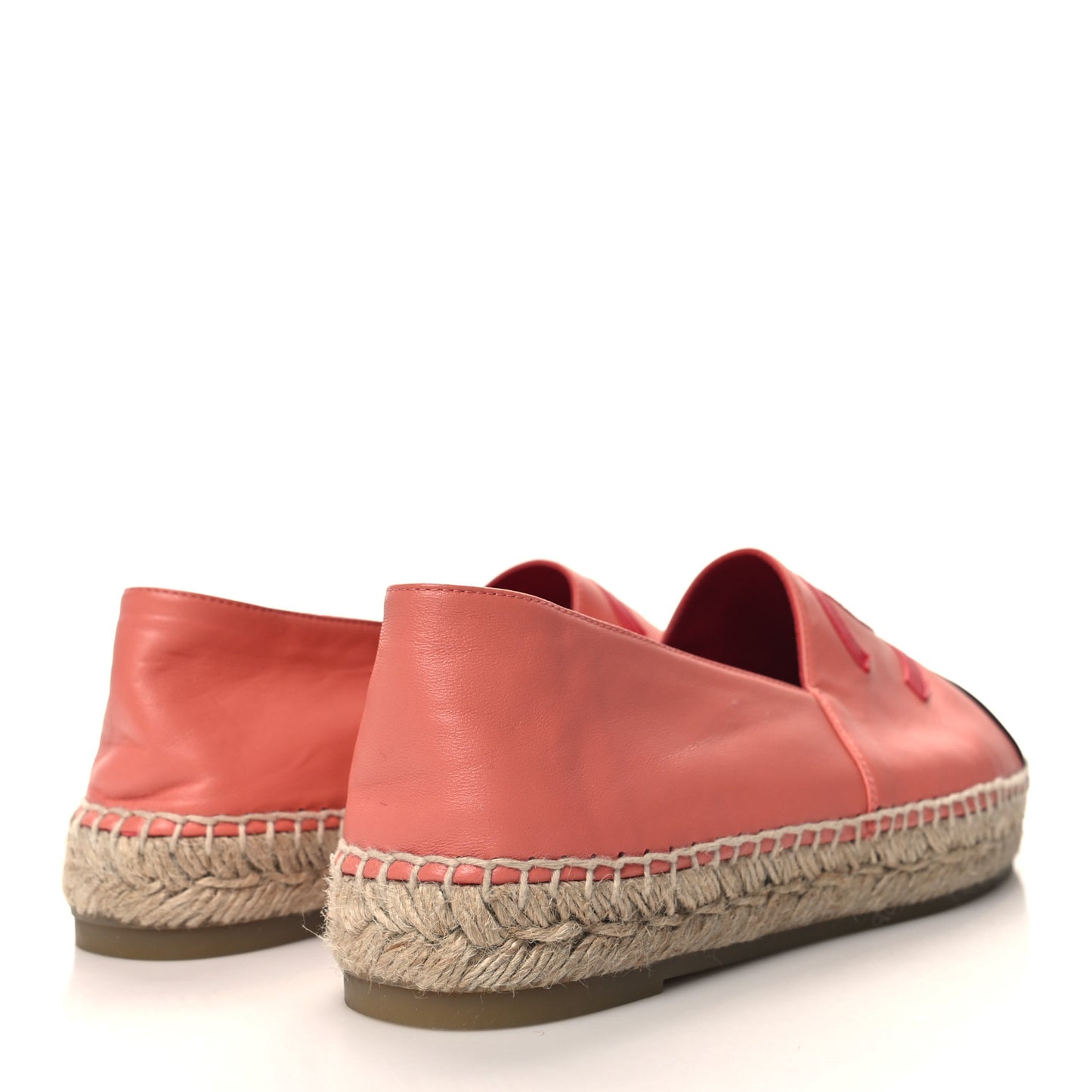 Lambskin CC Espadrilles 42 Fuchsia Pink Black