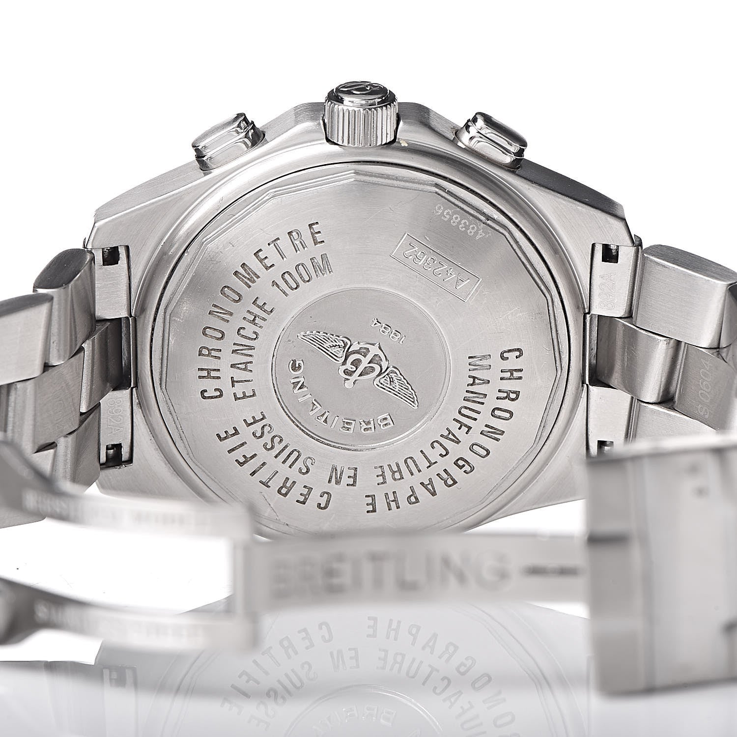 Breitling Stainless Steel 43mm Professional B-2 Chronograph Automatic Watch Black A42362 6 of 6