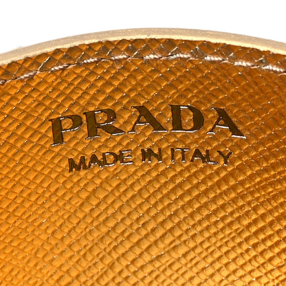 Prada Metallic Saffiano Triangle Card Holder Platino 6 of 8