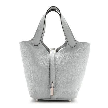 Hermes Taurillon Clemence Picotin Lock 18 PM Bleu Pale 1 of 14