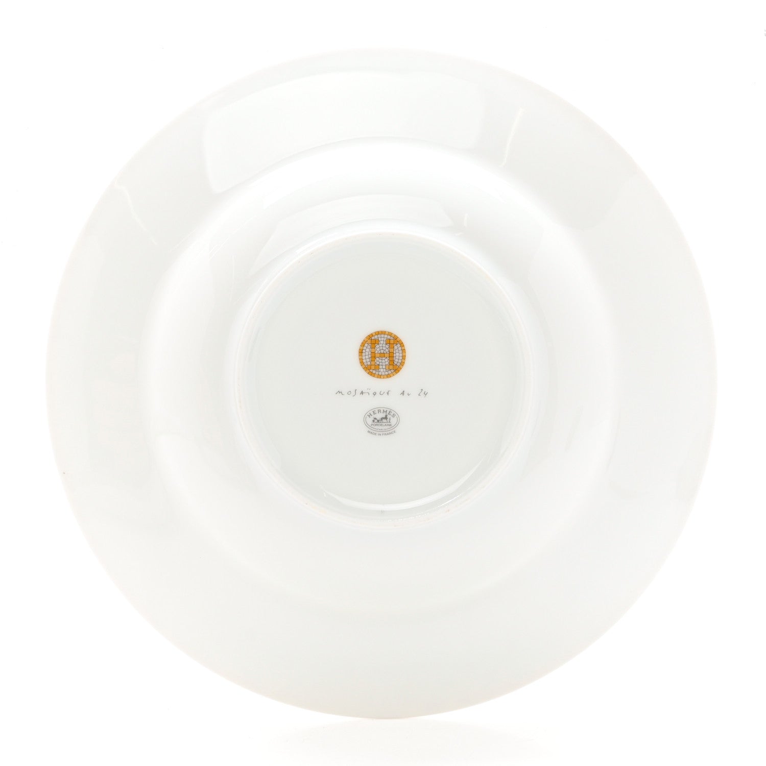 Hermes Porcelain Mosaique Au 24 Platine Soup Plate Set of 2 4 of 7