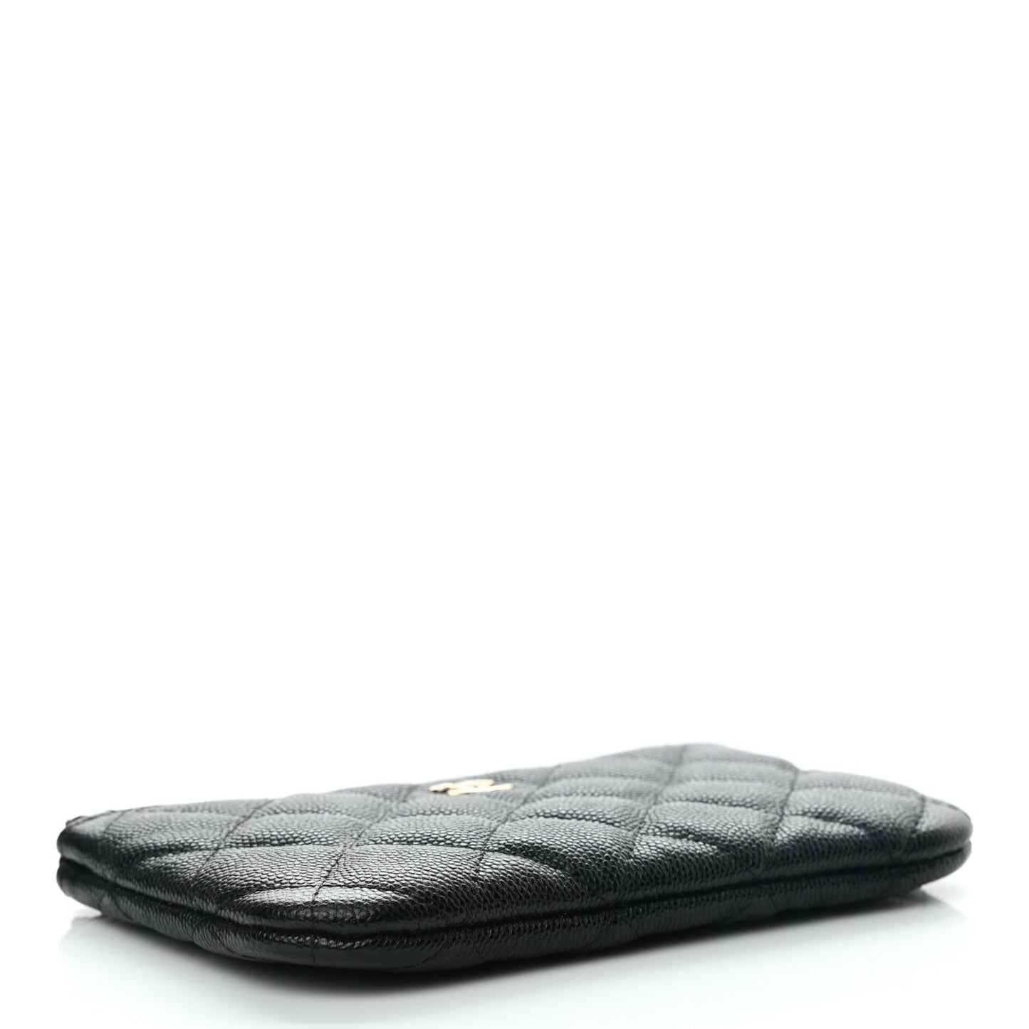 Caviar Quilted Small Cosmetic Case Black