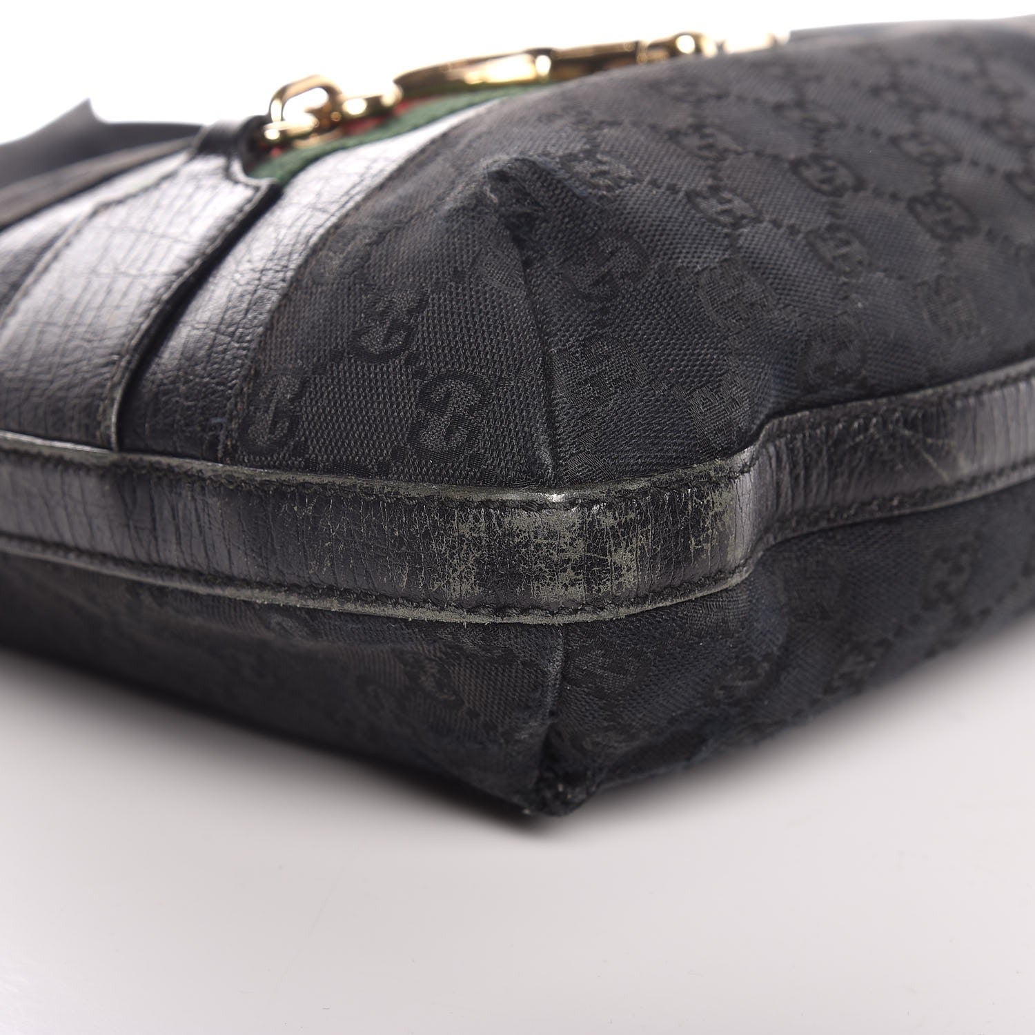 Gucci Monogram Web Hasler Hobo Black 8 of 14
