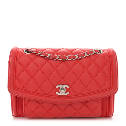 Chanel Lambskin Quilted Small Geometric Flap Red 1 of 15