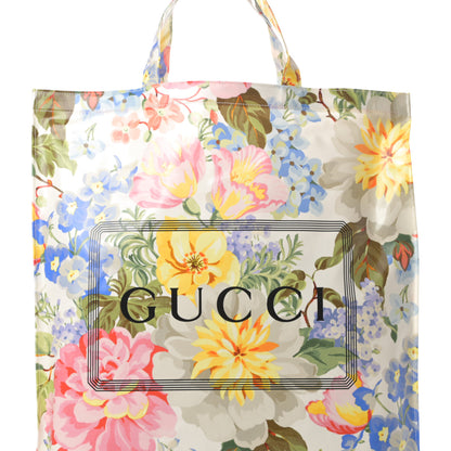 Gucci Patent Canvas Frame Logo Floral Print Vertical Tote Multicolor 8 of 10