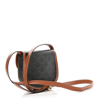 Celine Canvas Calfskin Triomphe Mini Besace Tan 3 of 10