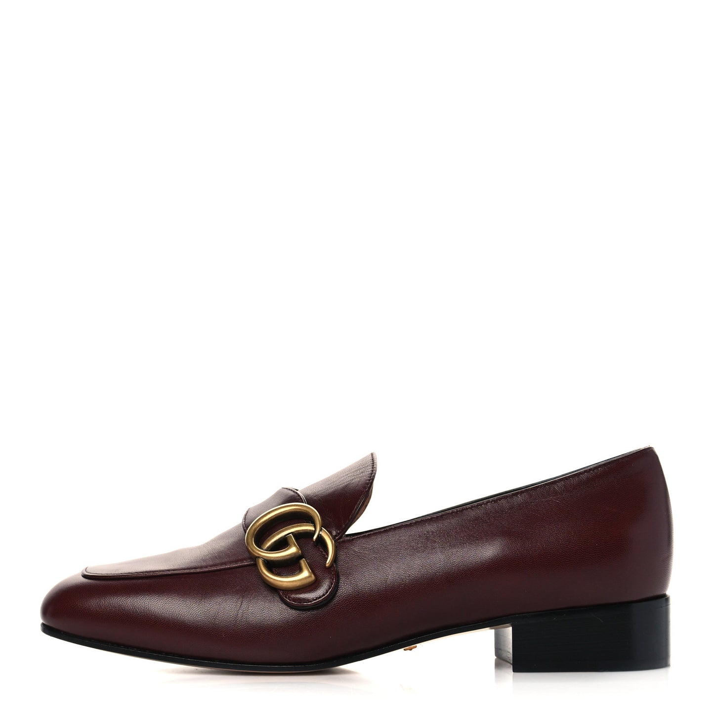 Malaga Kid Womens GG Marmont Loafers 37 Vintage Bordeaux