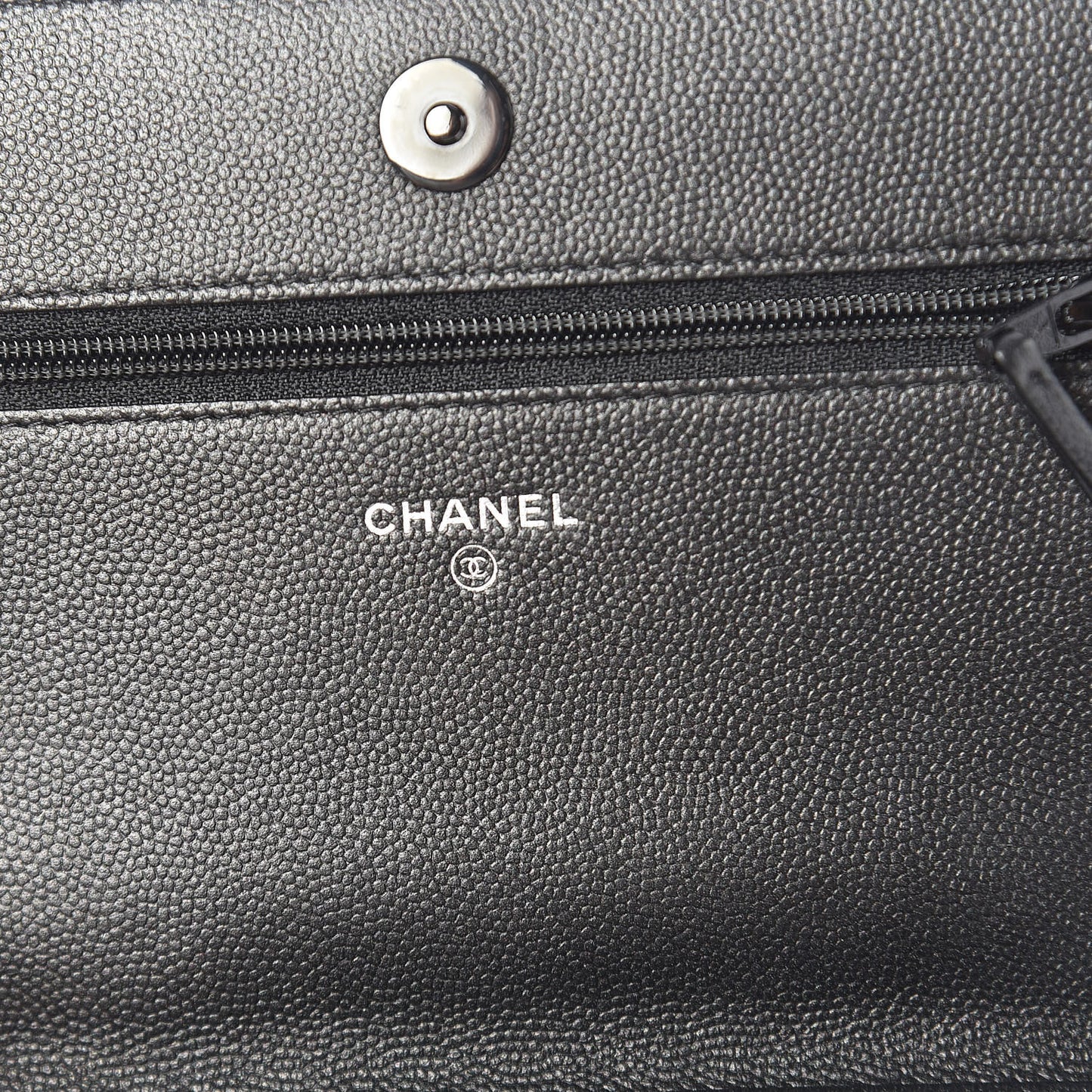 Caviar Quilted Boy Wallet On Chain WOC So Black