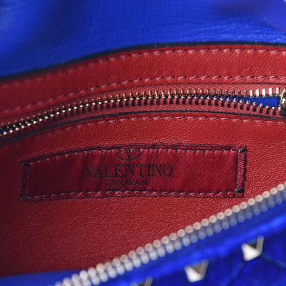 Valentino Garavani Velvet Rockstud Spike Belt Bag 75 Acid Blue 6 of 9