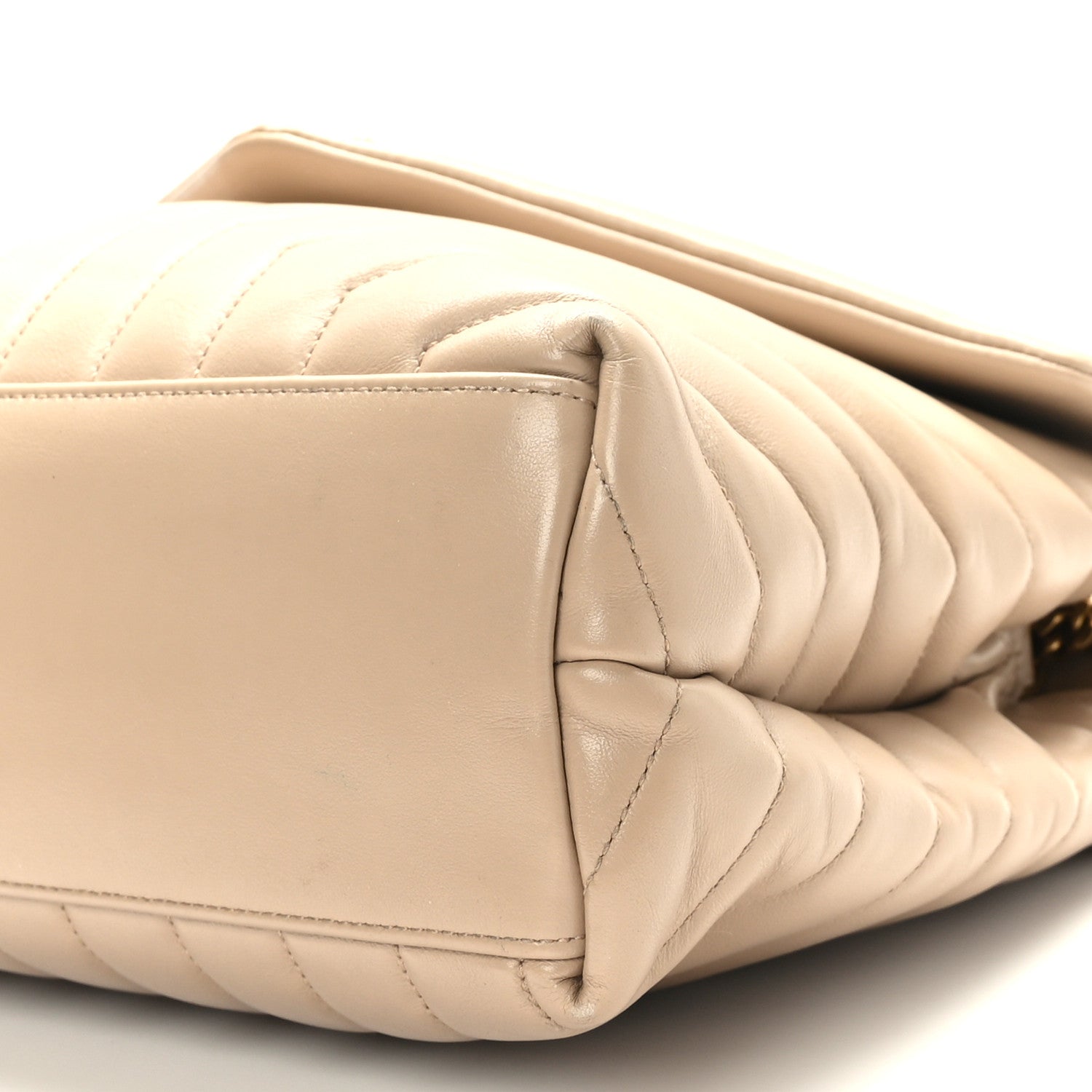 Saint Laurent Calfskin Y Quilted Monogram Medium Loulou Chain Satchel Light Natural 9 of 9