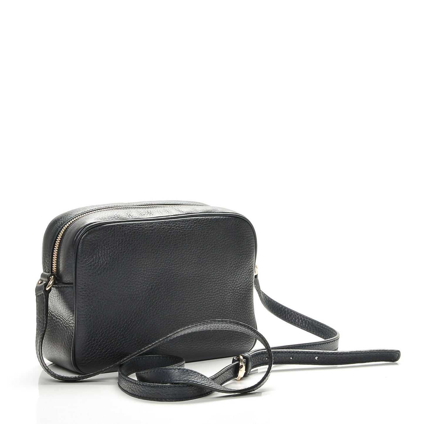 Pebbled Calfskin Small Soho Disco Bag Blue