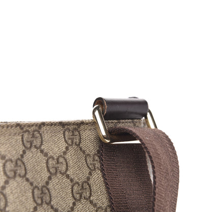 Gucci GG Supreme Monogram Medium Flat Messenger Bag Dark Brown 11 of 14