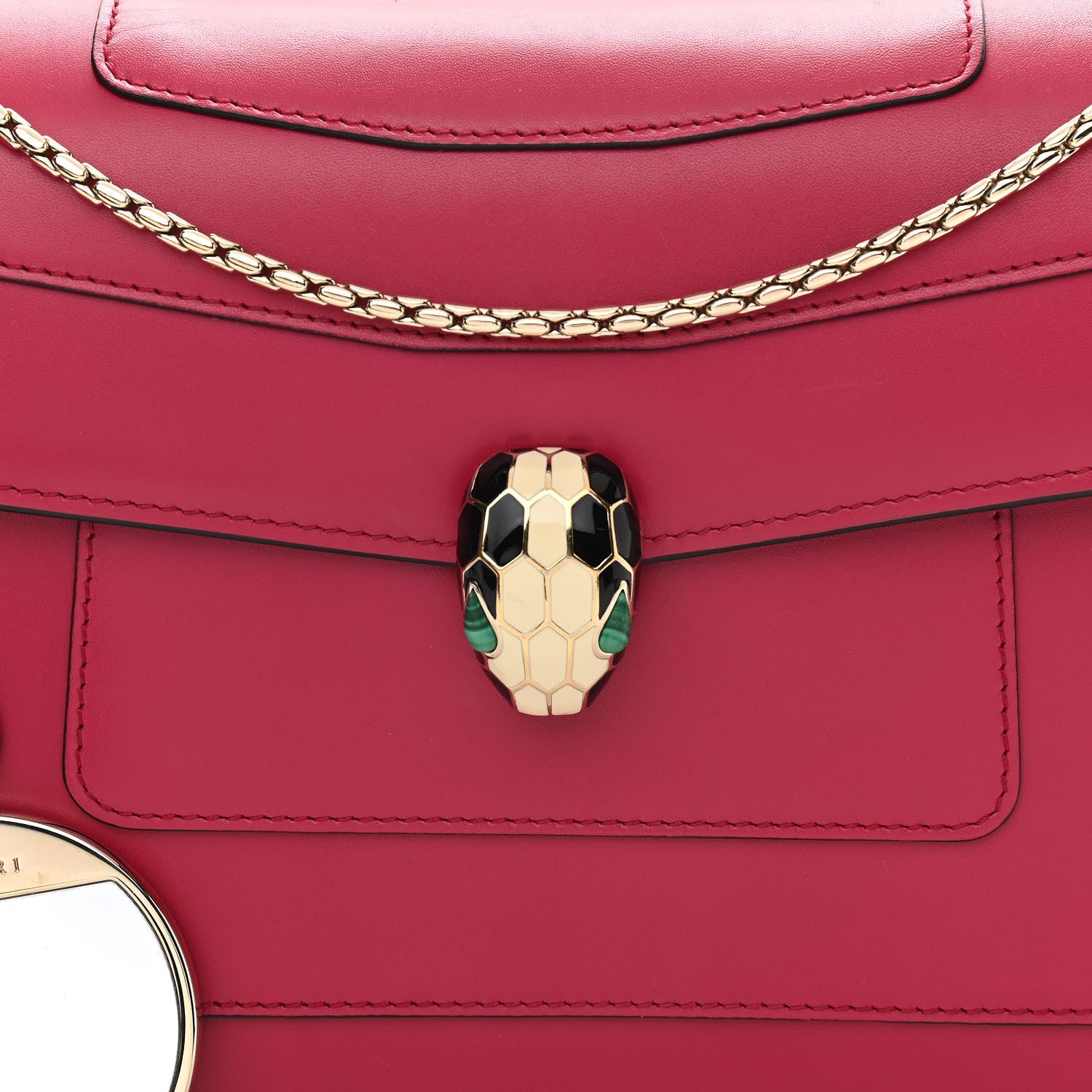 Bulgari Calfskin Serpenti Forever Shoulder Bag Pink 8 of 11