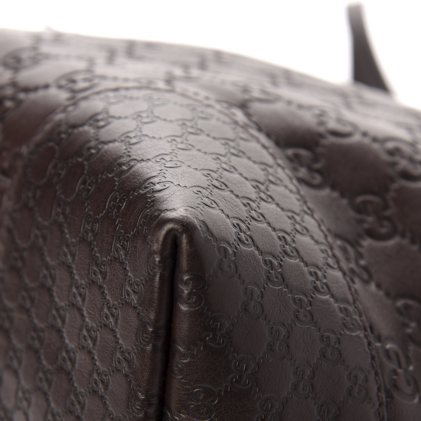 Guccissima Medium Bree Foldover Tote Chocolate