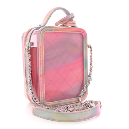 Chanel PVC Patent Calfskin Patent Lambskin Vertical Vanity Case Pink 3 of 14