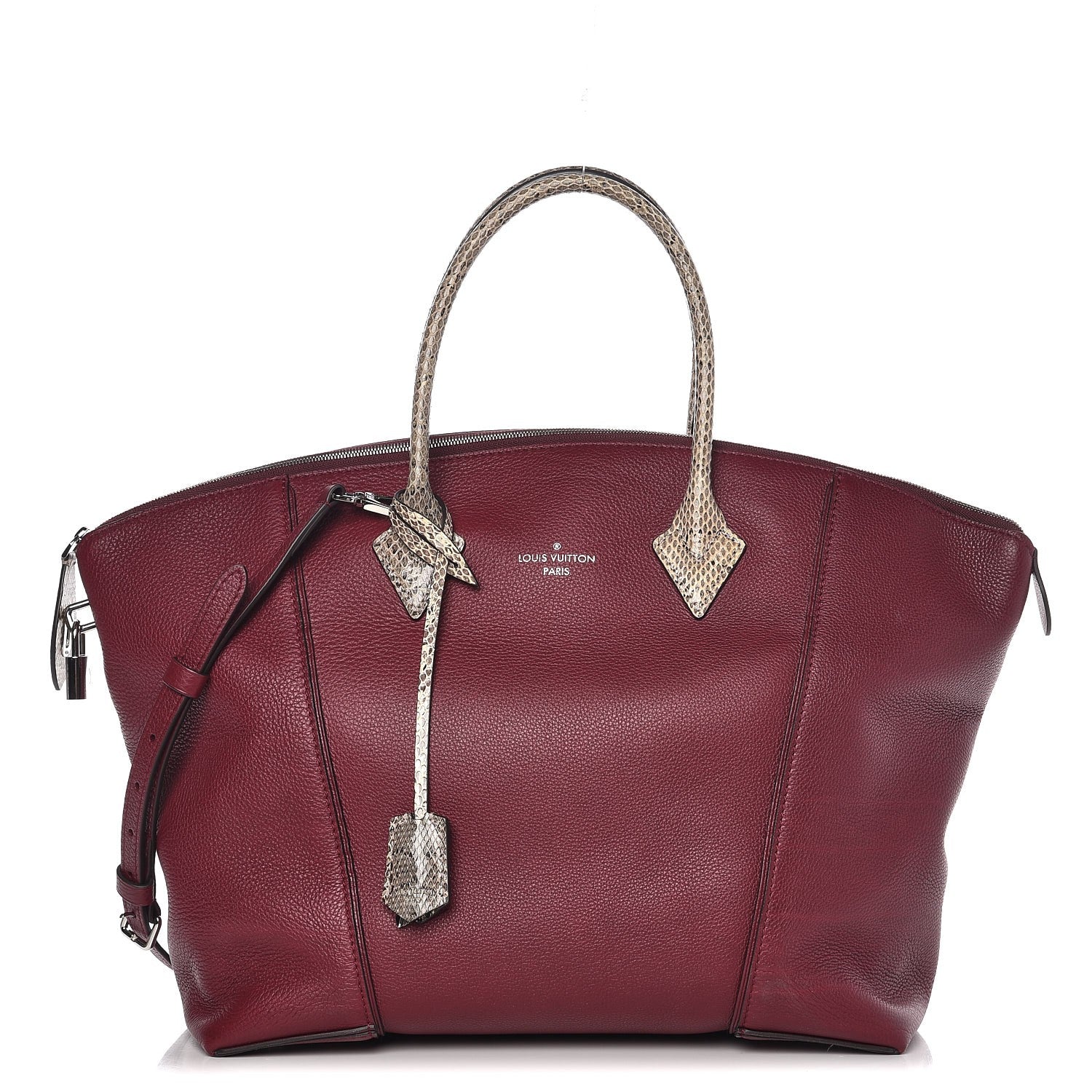 Louis Vuitton Veau Cachemire Ayers Soft Lockit MM Grenat 1 of 9