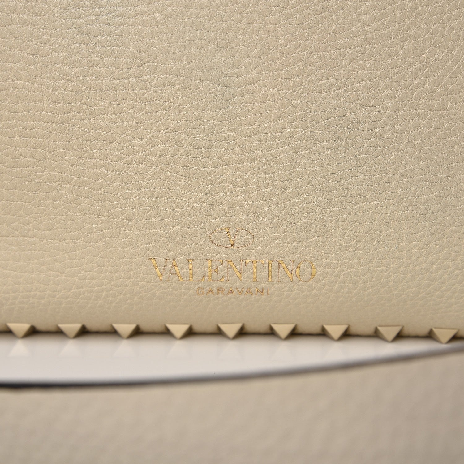 Valentino Garavani Pebbled Calfskin Small Rockstud Flip-Lock Messenger Bag Light Ivory 7 of 8