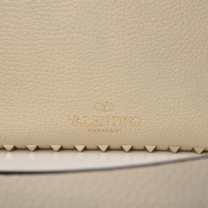Valentino Garavani Pebbled Calfskin Small Rockstud Flip-Lock Messenger Bag Light Ivory 7 of 8