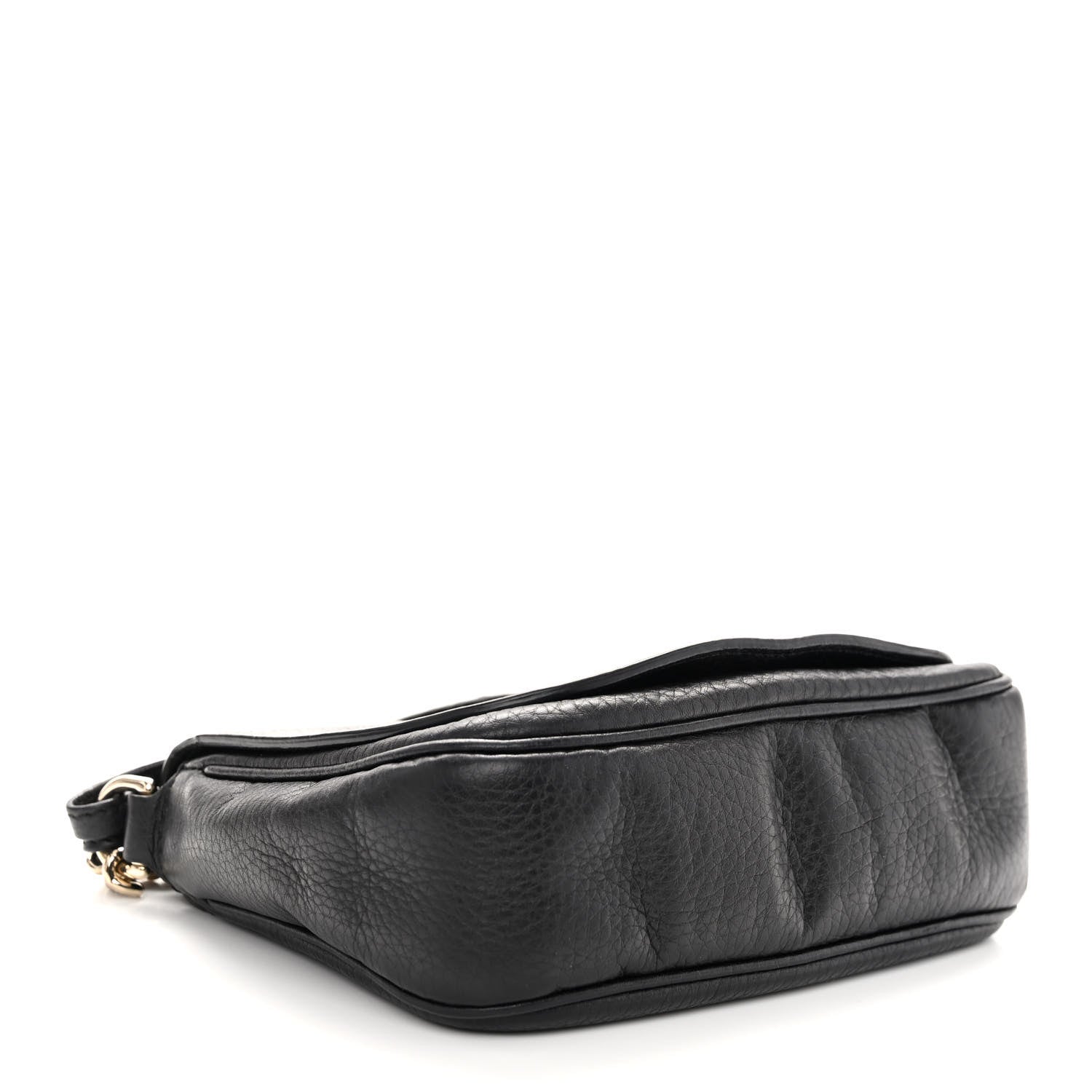 Gucci Pebbled Calfskin Small Soho Flap Crossbody Black 4 of 12