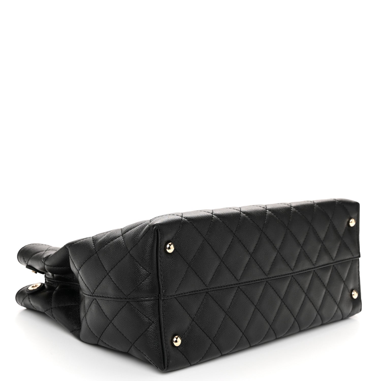 Chanel Caviar Quilted Small Shopping Tote Black 4 of 12