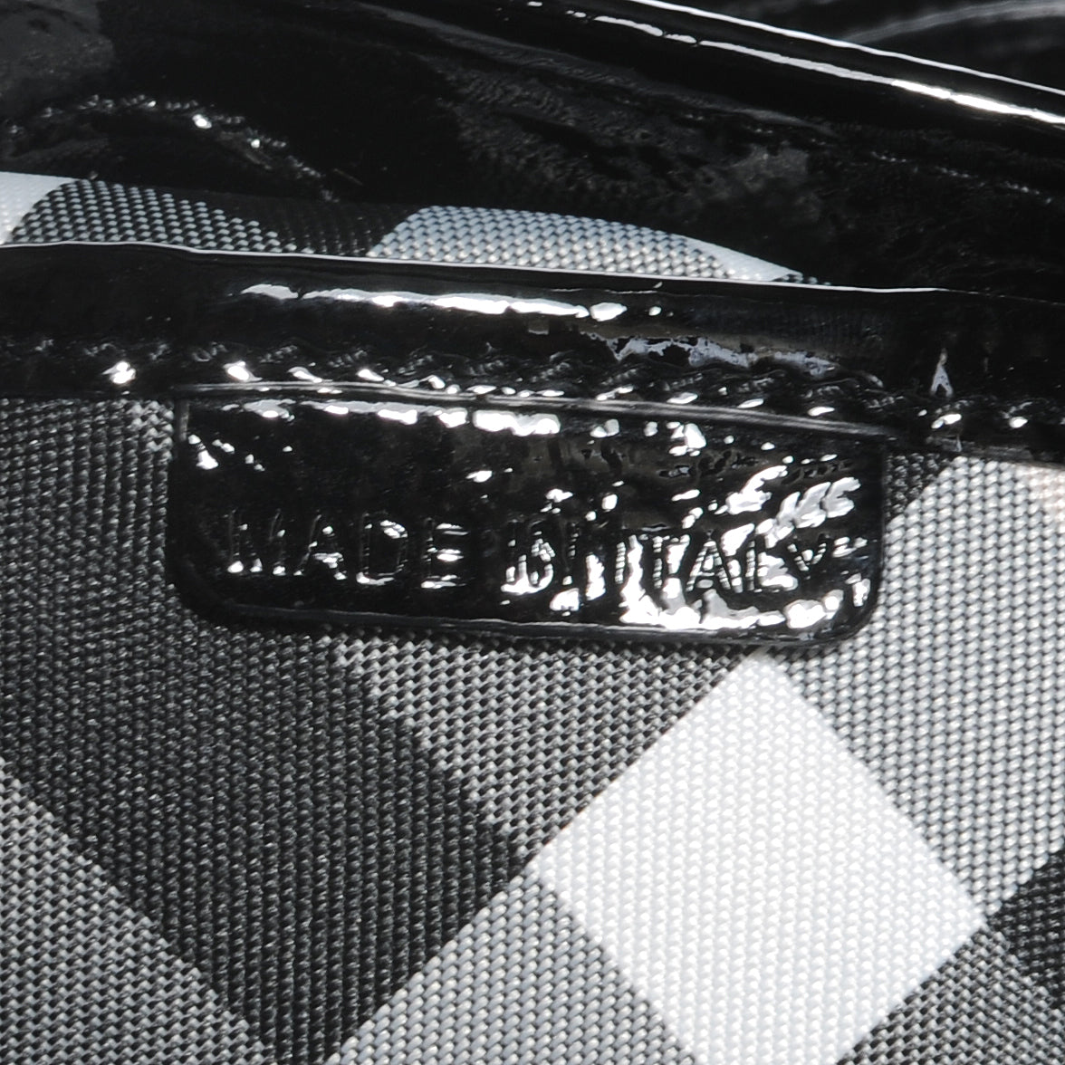 Patent Large Satchel Black