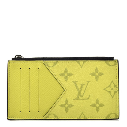 Louis Vuitton Monogram Taiga Coin Card Holder Yellow 1 of 7