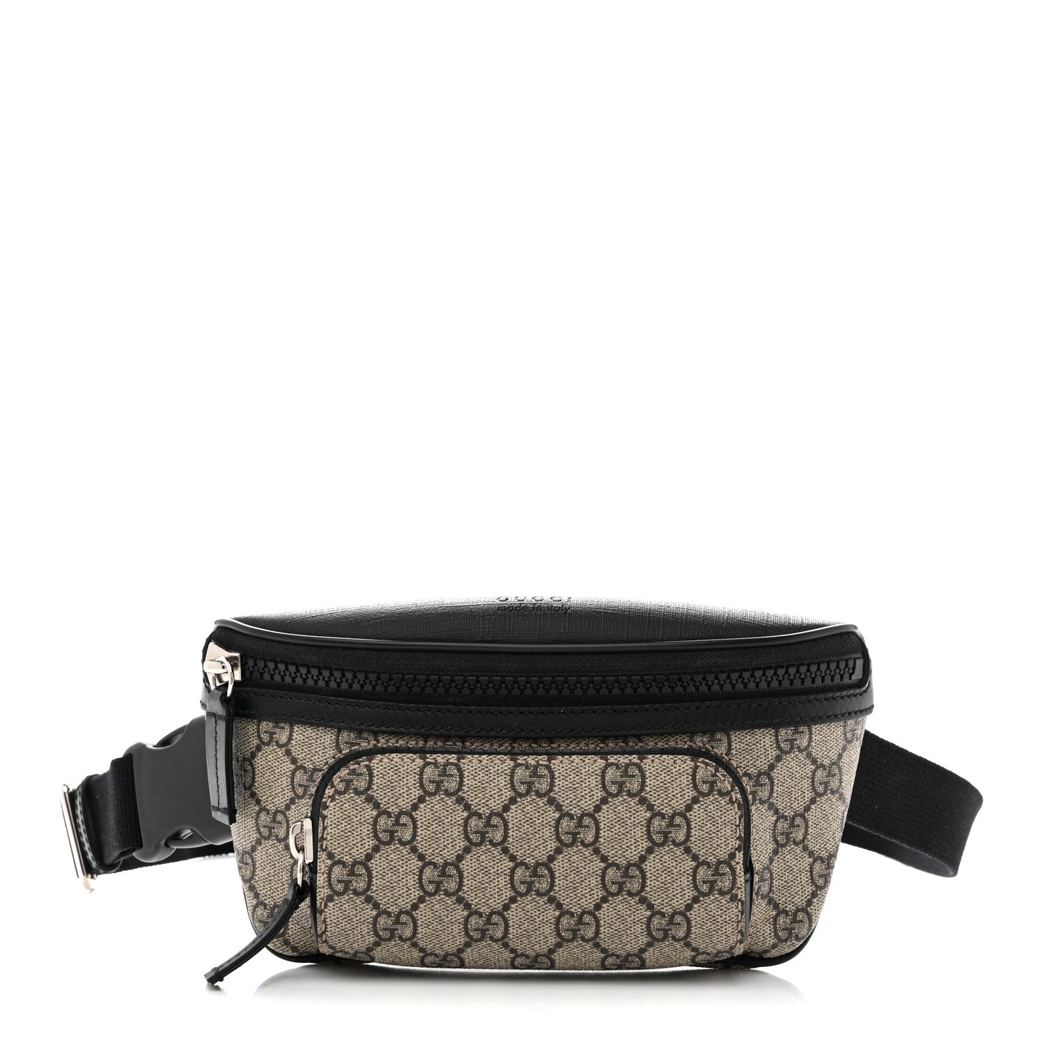 Gucci GG Supreme Monogram Belt Bag Black 1 of 10