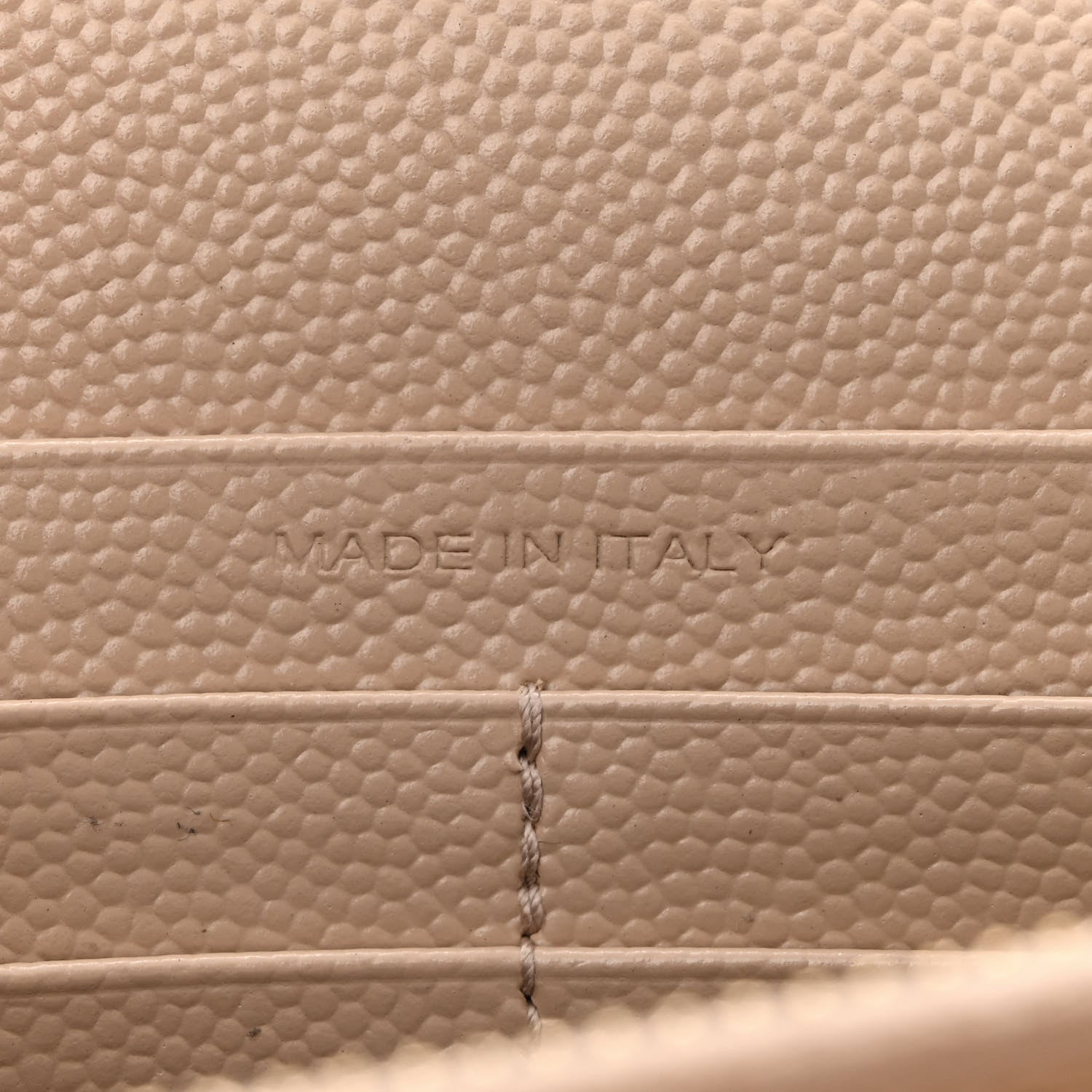 Saint Laurent Grain De Poudre Matelasse Chevron Monogram Chain Wallet Nude Powder 8 of 13