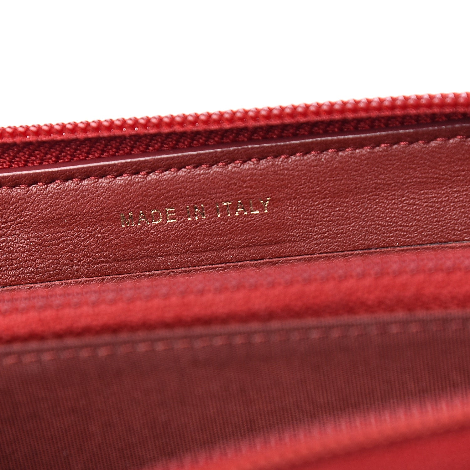 Chanel Lambskin Quilted Small Boy Zip Around Wallet Dark Red 6 of 10