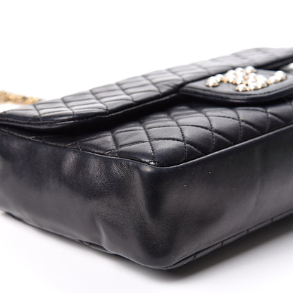 Chanel Lambskin Quilted Medium Westminster Pearl Flap Black 11 of 12