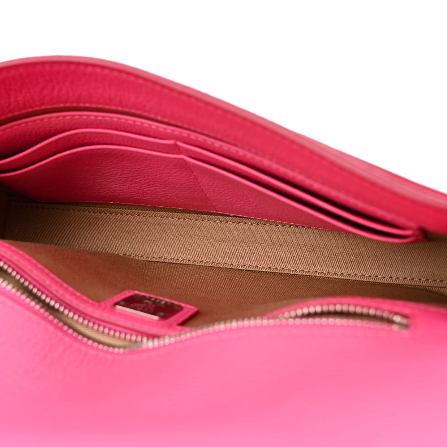 Calfskin Large Patricia Wallet On Chain Pink