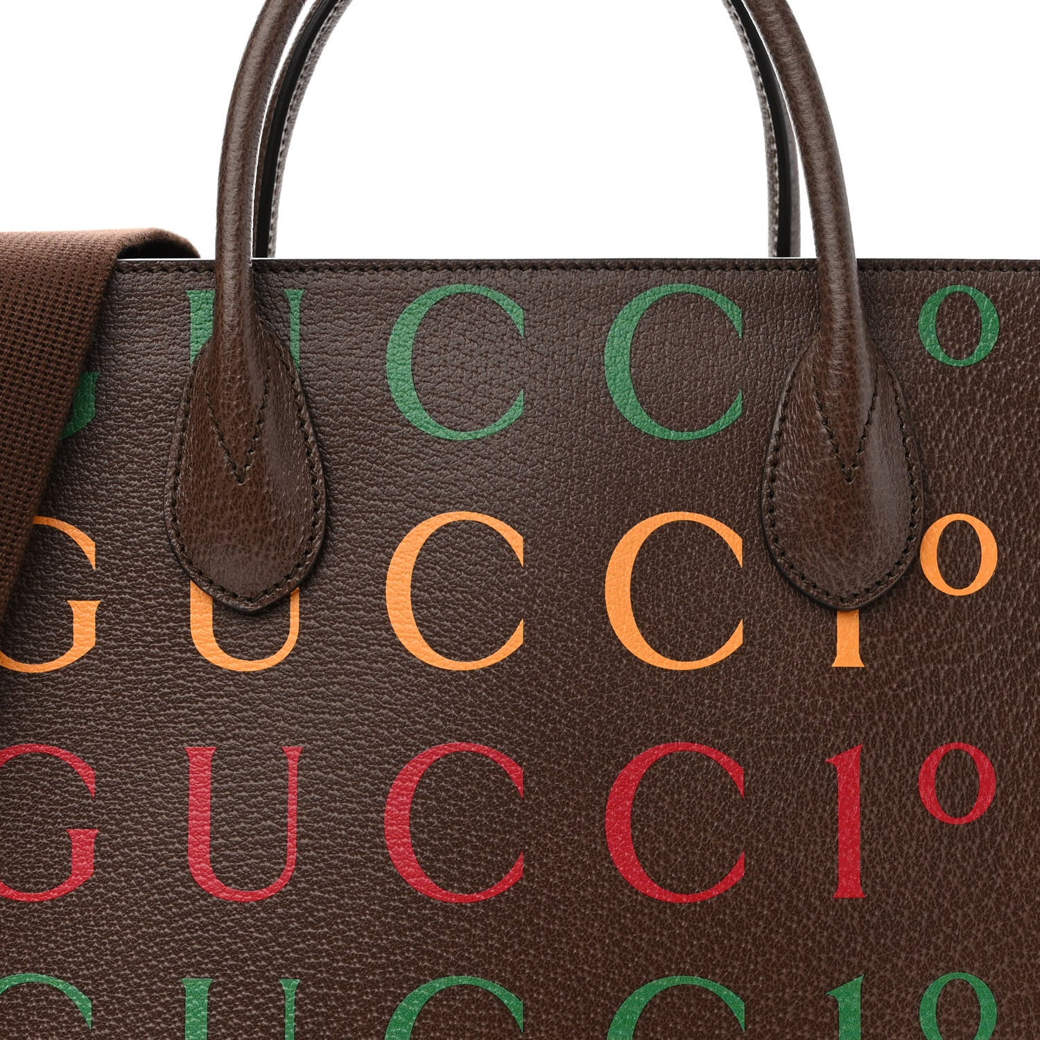 Gucci Textured Dollar Calfskin Gucci 100 Small Tote Bag New Acero Multicolor 8 of 11
